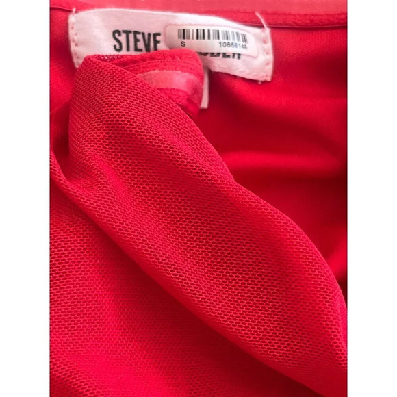 Steve Madden Dahlia Corset Top in Red Womens Bustier Tank - Picture 7 of 10